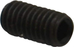 Value Collection - M6x1.00, 12mm OAL, Flat Point Set Screw - Grade 14.9 (45H) Alloy Steel, 3mm Key - USA Tool & Supply
