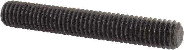 Value Collection - M6x1.00, 40mm OAL, Flat Point Set Screw - Grade 14.9 (45H) Alloy Steel, 3mm Key - USA Tool & Supply
