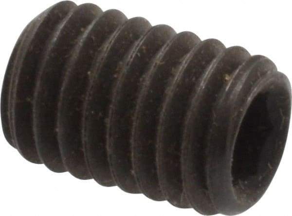 Value Collection - M8x1.25, 12mm OAL, Flat Point Set Screw - Grade 14.9 (45H) Alloy Steel, 4mm Key - USA Tool & Supply