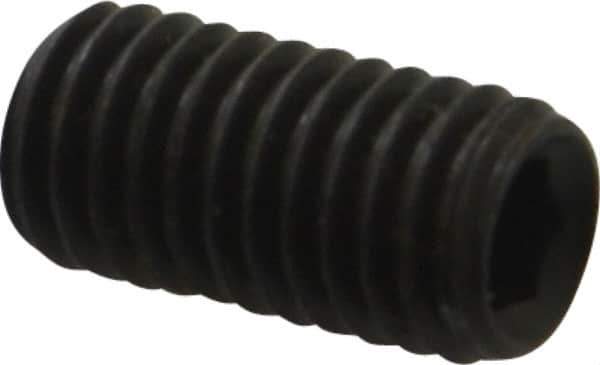 Value Collection - M8x1.25, 16mm OAL, Flat Point Set Screw - Grade 14.9 (45H) Alloy Steel, 4mm Key - USA Tool & Supply
