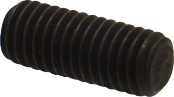Value Collection - M8x1.25, 20mm OAL, Flat Point Set Screw - Grade 14.9 (45H) Alloy Steel, 4mm Key - USA Tool & Supply