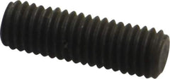 Value Collection - M8x1.25, 25mm OAL, Flat Point Set Screw - Grade 14.9 (45H) Alloy Steel, 4mm Key - USA Tool & Supply