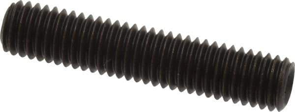 Value Collection - M8x1.25, 40mm OAL, Flat Point Set Screw - Grade 14.9 (45H) Alloy Steel, 4mm Key - USA Tool & Supply