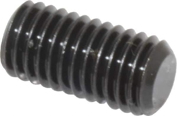 Value Collection - M10x1.50, 20mm OAL, Flat Point Set Screw - Grade 14.9 (45H) Alloy Steel, 5mm Key - USA Tool & Supply