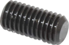 Value Collection - M10x1.50, 20mm OAL, Flat Point Set Screw - Grade 14.9 (45H) Alloy Steel, 5mm Key - USA Tool & Supply