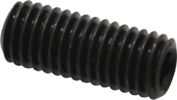 Value Collection - M10x1.50, 25mm OAL, Flat Point Set Screw - Grade 14.9 (45H) Alloy Steel, 5mm Key - USA Tool & Supply