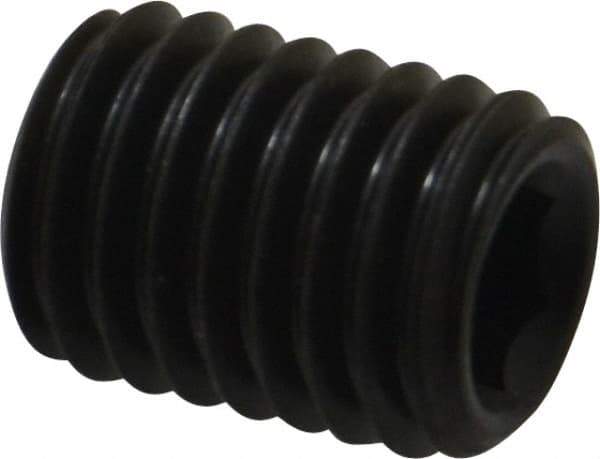Value Collection - M12x1.75, 16mm OAL, Flat Point Set Screw - Grade 14.9 (45H) Alloy Steel, 6mm Key - USA Tool & Supply