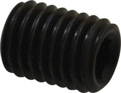 Value Collection - M12x1.75, 16mm OAL, Flat Point Set Screw - Grade 14.9 (45H) Alloy Steel, 6mm Key - USA Tool & Supply