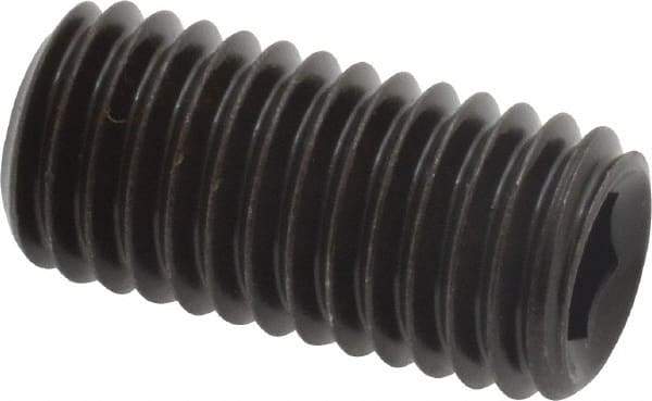 Value Collection - M12x1.75, 25mm OAL, Flat Point Set Screw - Grade 14.9 (45H) Alloy Steel, 6mm Key - USA Tool & Supply