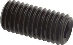 Value Collection - M12x1.75, 25mm OAL, Flat Point Set Screw - Grade 14.9 (45H) Alloy Steel, 6mm Key - USA Tool & Supply