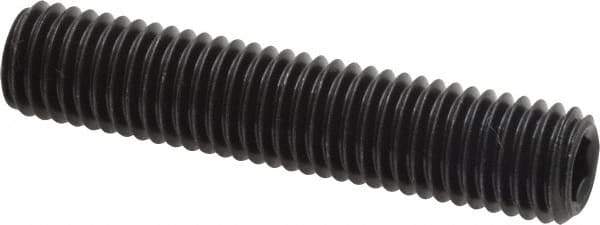 Value Collection - M12x1.75, 60mm OAL, Flat Point Set Screw - Grade 14.9 (45H) Alloy Steel, 6mm Key - USA Tool & Supply