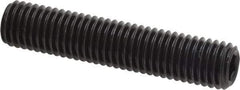 Value Collection - M12x1.75, 60mm OAL, Flat Point Set Screw - Grade 14.9 (45H) Alloy Steel, 6mm Key - USA Tool & Supply