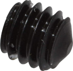 Value Collection - M4x0.70, 4mm OAL, Cone Point Set Screw - Grade 14.9 (45H) Alloy Steel, 2mm Key - USA Tool & Supply