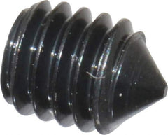 Value Collection - M4x0.70, 5mm OAL, Cone Point Set Screw - Grade 14.9 (45H) Alloy Steel, 2mm Key - USA Tool & Supply