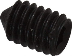 Value Collection - M4x0.70, 6mm OAL, Cone Point Set Screw - Grade 14.9 (45H) Alloy Steel, 2mm Key - USA Tool & Supply