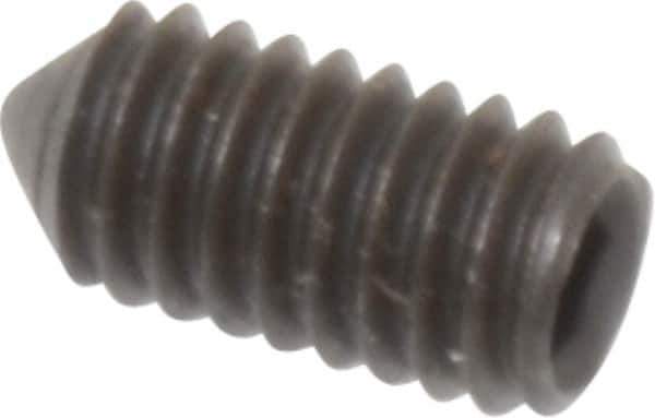 Value Collection - M4x0.70, 8mm OAL, Cone Point Set Screw - Grade 14.9 (45H) Alloy Steel, 2mm Key - USA Tool & Supply