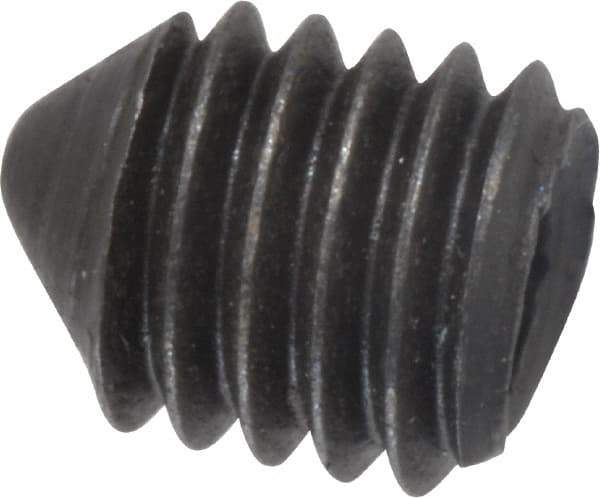 Value Collection - M5x0.80, 6mm OAL, Cone Point Set Screw - Grade 14.9 (45H) Alloy Steel, 2.5mm Key - USA Tool & Supply