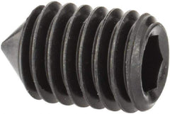 Value Collection - M5x0.80, 8mm OAL, Cone Point Set Screw - Grade 14.9 (45H) Alloy Steel, 2.5mm Key - USA Tool & Supply