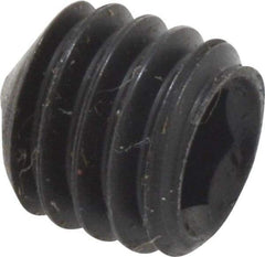 Value Collection - M6x1.00, 6mm OAL, Cone Point Set Screw - Grade 14.9 (45H) Alloy Steel, 3mm Key - USA Tool & Supply