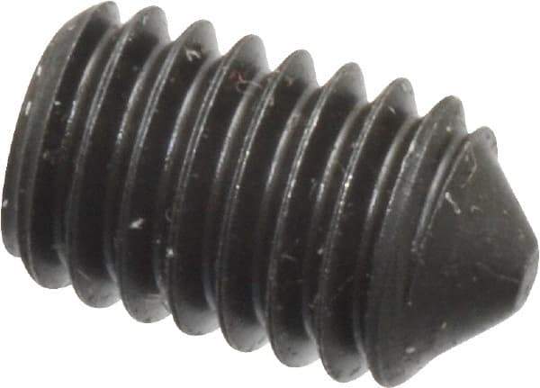 Value Collection - M6x1.00, 10mm OAL, Cone Point Set Screw - Grade 14.9 (45H) Alloy Steel, 3mm Key - USA Tool & Supply