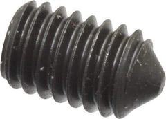 Value Collection - M6x1.00, 10mm OAL, Cone Point Set Screw - Grade 14.9 (45H) Alloy Steel, 3mm Key - USA Tool & Supply