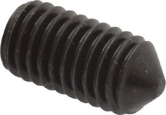 Value Collection - M8x1.25, 16mm OAL, Cone Point Set Screw - Grade 14.9 (45H) Alloy Steel, 4mm Key - USA Tool & Supply