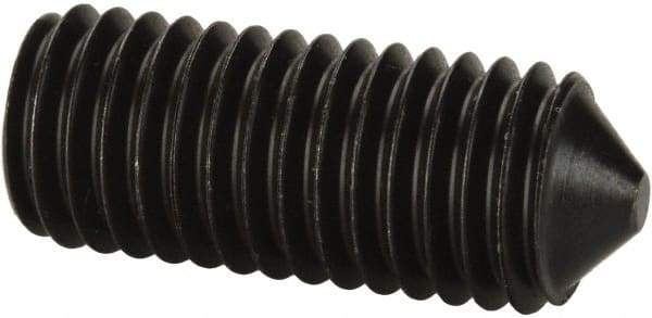 Value Collection - M12x1.75, 30mm OAL, Cone Point Set Screw - Grade 14.9 (45H) Alloy Steel, 6mm Key - USA Tool & Supply