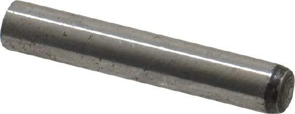 Value Collection - 4mm Diam x 24mm Pin Length Grade 8 Alloy Steel Precision Dowel Pin - Bright Finish, 1 Rounded End - USA Tool & Supply