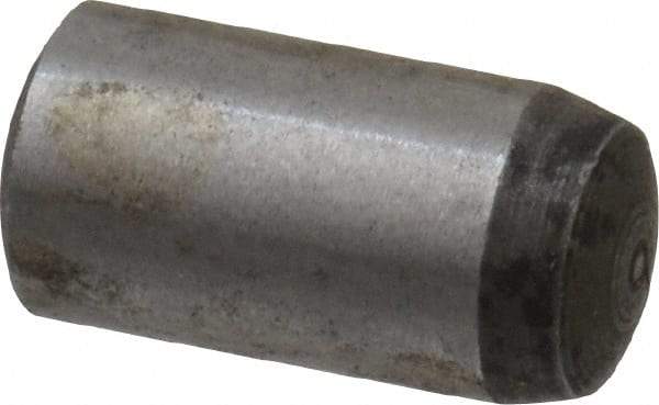 Value Collection - 5mm Diam x 10mm Pin Length Grade 8 Alloy Steel Precision Dowel Pin - Bright Finish, 1 Rounded End - USA Tool & Supply