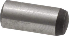 Value Collection - 5mm Diam x 12mm Pin Length Grade 8 Alloy Steel Precision Dowel Pin - Bright Finish, 1 Rounded End - USA Tool & Supply