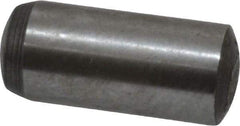 Value Collection - 6mm Diam x 14mm Pin Length Grade 8 Alloy Steel Precision Dowel Pin - Bright Finish, 1 Rounded End - USA Tool & Supply