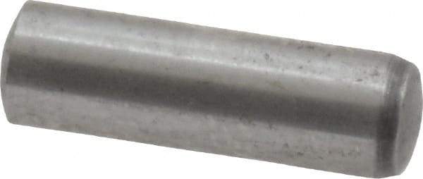 Value Collection - 6mm Diam x 20mm Pin Length Grade 8 Alloy Steel Precision Dowel Pin - Bright Finish, 1 Rounded End - USA Tool & Supply