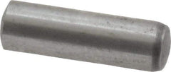 Value Collection - 6mm Diam x 20mm Pin Length Grade 8 Alloy Steel Precision Dowel Pin - Bright Finish, 1 Rounded End - USA Tool & Supply