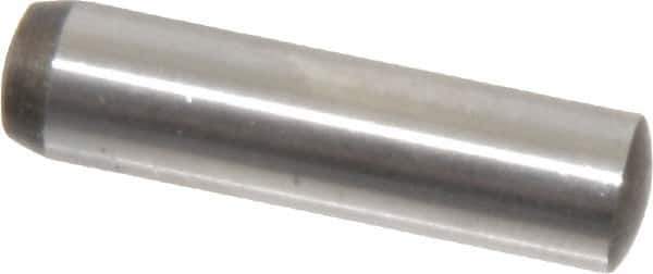 Value Collection - 6mm Diam x 24mm Pin Length Grade 8 Alloy Steel Precision Dowel Pin - Bright Finish, 1 Rounded End - USA Tool & Supply