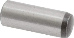 Value Collection - 8mm Diam x 22mm Pin Length Grade 8 Alloy Steel Precision Dowel Pin - Bright Finish, 1 Rounded End - USA Tool & Supply