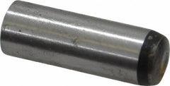 Value Collection - 8mm Diam x 24mm Pin Length Grade 8 Alloy Steel Precision Dowel Pin - Bright Finish, 1 Rounded End - USA Tool & Supply