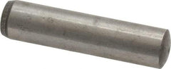 Value Collection - 8mm Diam x 34mm Pin Length Grade 8 Alloy Steel Precision Dowel Pin - Bright Finish, 1 Rounded End - USA Tool & Supply