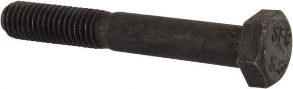 Value Collection - M8x1.25mm Metric Coarse, 55mm Length Under Head Hex Head Cap Screw - Partially Threaded, Grade 8.8 Steel, Uncoated, 13mm Hex - USA Tool & Supply