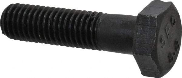Value Collection - M10x1.50mm Metric Coarse, 40mm Length Under Head Hex Head Cap Screw - Partially Threaded, Grade 8.8 Steel, Uncoated, 17mm Hex - USA Tool & Supply