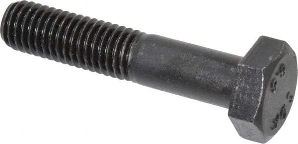 Value Collection - M10x1.50mm Metric Coarse, 50mm Length Under Head Hex Head Cap Screw - Partially Threaded, Grade 8.8 Steel, Uncoated, 17mm Hex - USA Tool & Supply