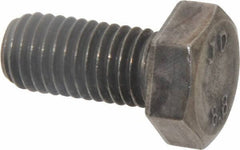 Value Collection - M12x1.75mm Metric Coarse, 25mm Length Under Head Hex Head Cap Screw - Fully Threaded, Grade 8.8 Steel, Uncoated, 19mm Hex - USA Tool & Supply