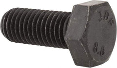 Value Collection - M12x1.75mm Metric Coarse, 30mm Length Under Head Hex Head Cap Screw - Fully Threaded, Grade 8.8 Steel, Uncoated, 19mm Hex - USA Tool & Supply