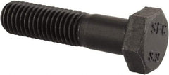Value Collection - M12x1.75mm Metric Coarse, 50mm Length Under Head Hex Head Cap Screw - Partially Threaded, Grade 8.8 Steel, Uncoated, 19mm Hex - USA Tool & Supply