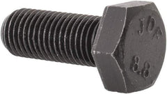 Value Collection - M8x1.00mm Metric Fine, 20mm Length Under Head Hex Head Cap Screw - Fully Threaded, Grade 8.8 Steel, Uncoated, 13mm Hex - USA Tool & Supply