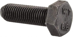 Value Collection - M8x1.00mm Metric Fine, 25mm Length Under Head Hex Head Cap Screw - Fully Threaded, Grade 8.8 Steel, Uncoated, 13mm Hex - USA Tool & Supply