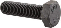 Value Collection - M8x1.00mm Metric Fine, 30mm Length Under Head Hex Head Cap Screw - Fully Threaded, Grade 8.8 Steel, Uncoated, 13mm Hex - USA Tool & Supply