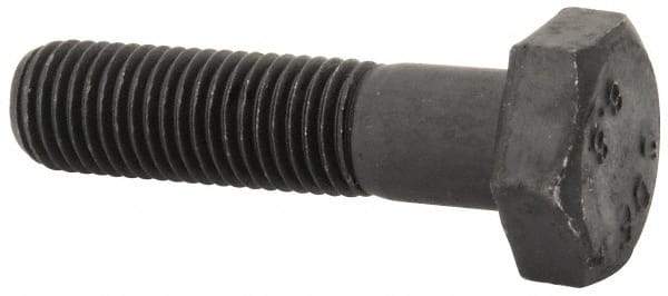 Value Collection - M10x1.25mm Metric Fine, 40mm Length Under Head Hex Head Cap Screw - Partially Threaded, Grade 8.8 Steel, Uncoated, 17mm Hex - USA Tool & Supply