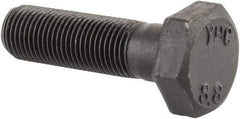 Value Collection - M10x1.00mm Metric Fine, 35mm Length Under Head Hex Head Cap Screw - Partially Threaded, Grade 8.8 Steel, Uncoated, 17mm Hex - USA Tool & Supply