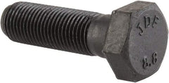 Value Collection - M12x1.25mm Metric Fine, 40mm Length Under Head Hex Head Cap Screw - Partially Threaded, Grade 8.8 Steel, Uncoated, 19mm Hex - USA Tool & Supply