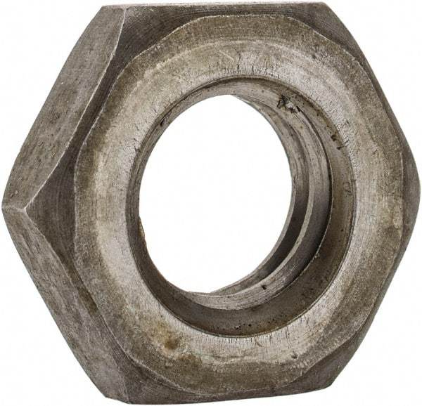 Value Collection - M10x1.50 Steel Right Hand Hex Jam Nut - 17mm Across Flats, 5mm High, Uncoated - USA Tool & Supply